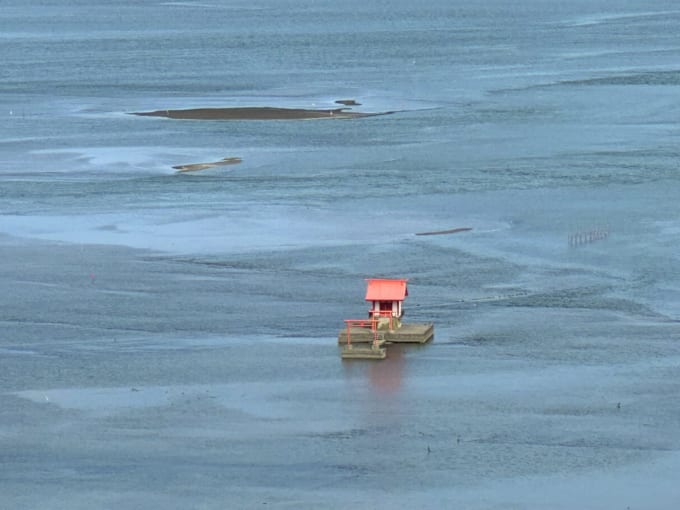 厚岸町の弁天島（牡蠣島）