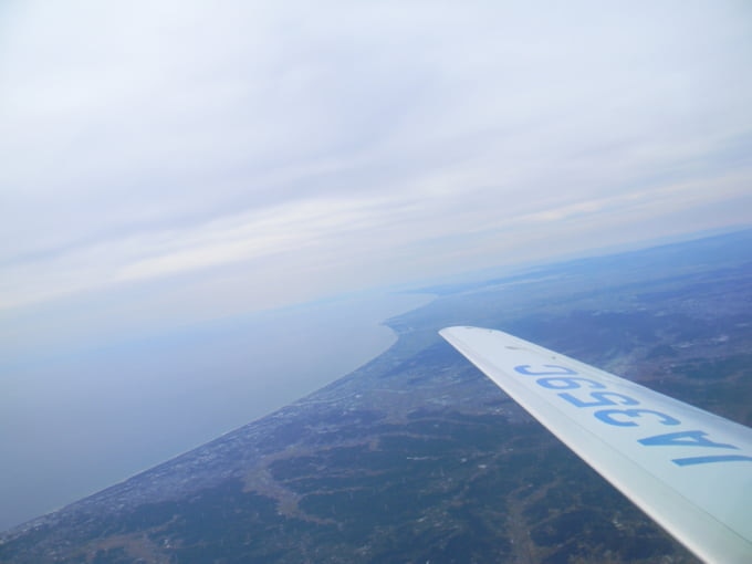 プライベートジェットから眺める風景