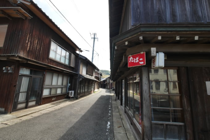 的山大島の街並み