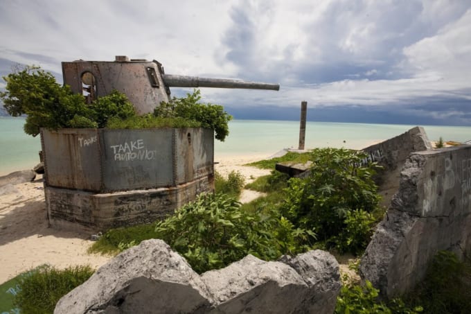 タラワの戦いの遺跡（キリバス）