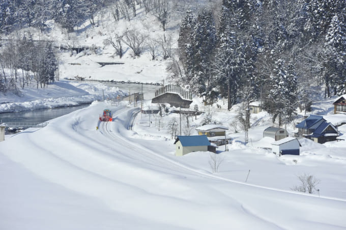 .JR飯山線の雪景色
