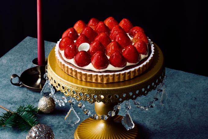 セント レジス ホテル 大阪、クリスマススイーツコレクション2024、京の雫の完熟苺タルト