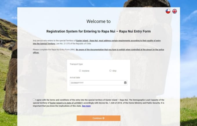 イースター島（ラパ・ヌイ）入島申請