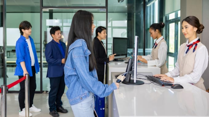 空港カウンター