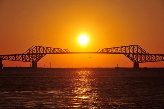 東京ゲートブリッジの日の出