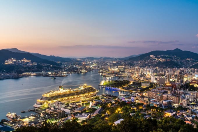 鍋冠山からの夜景（長崎県長崎市）