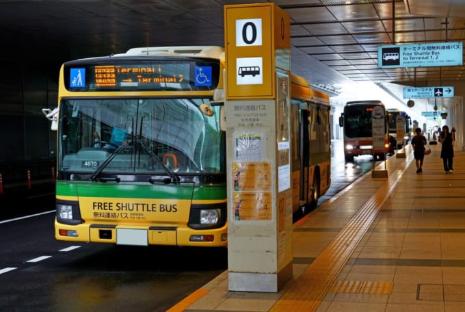 羽田空港ターミナル間移動「無料連絡バス」