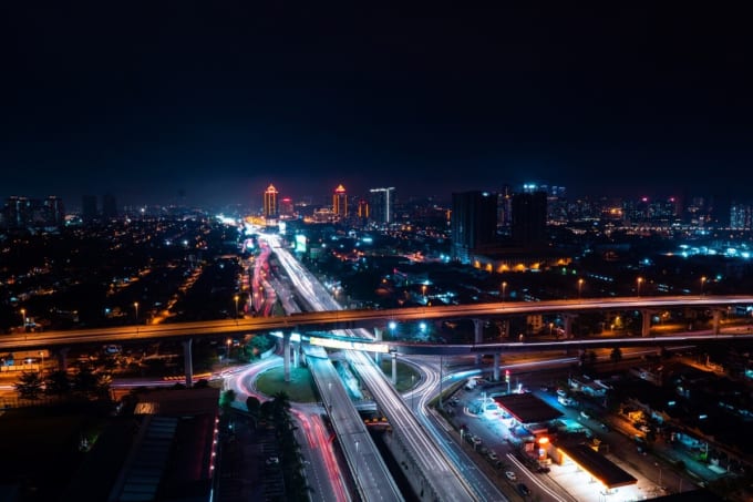 スバン・ジャヤの夜景（マレーシア）