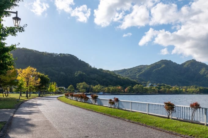 洞爺湖外周をサイクリング