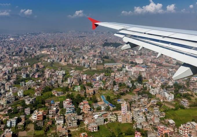 ネパール・カトマンズのトリブバン国際空港へ