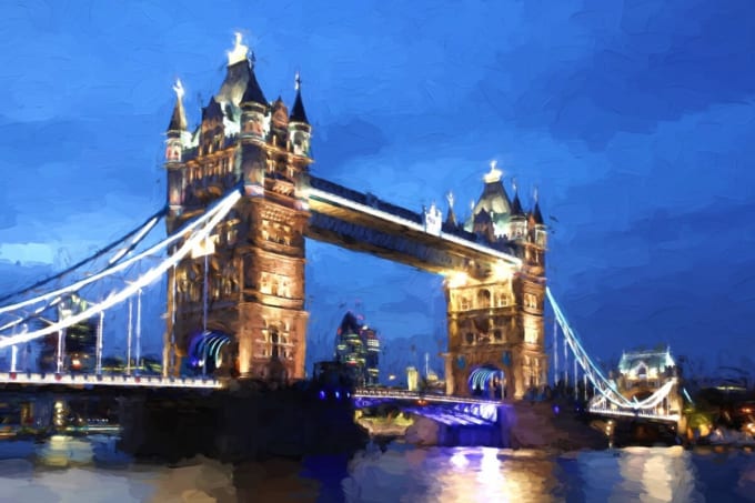 ライトアップが美しいタワーブリッジ（イギリス・ロンドン）