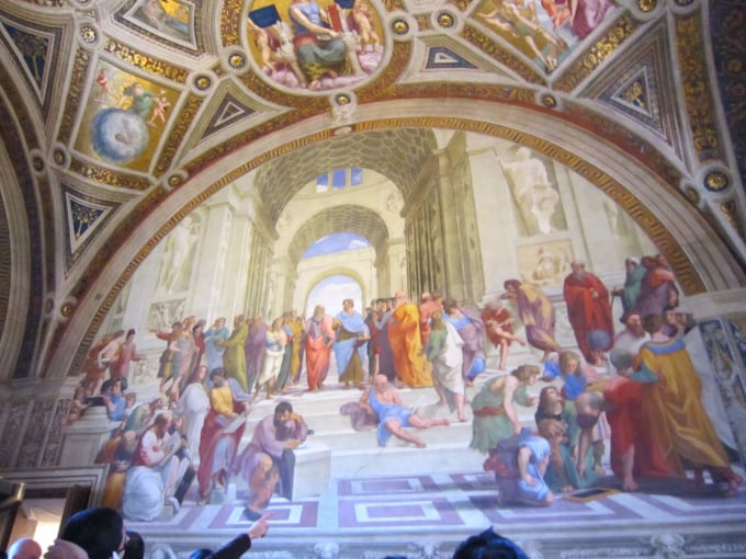 バチカン美術館ラファエロの間　アテネの学堂