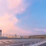 中部国際空港(セントレア)の空港デッキの美しい夕景
