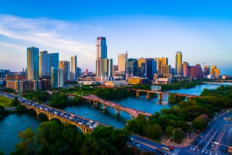 コロラド州オースティンのレディー・バード湖の美しい風景