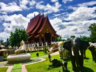 タイ チェンライにあるタイ最大の竹織りブッダ