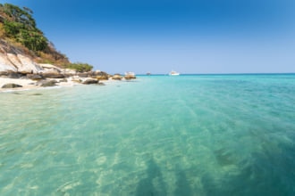 南タイアジアの青空風景熱帯ビーチ海
