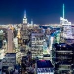 ニューヨークのスカイライン夜景