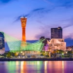 兵庫県の神戸の夕焼け