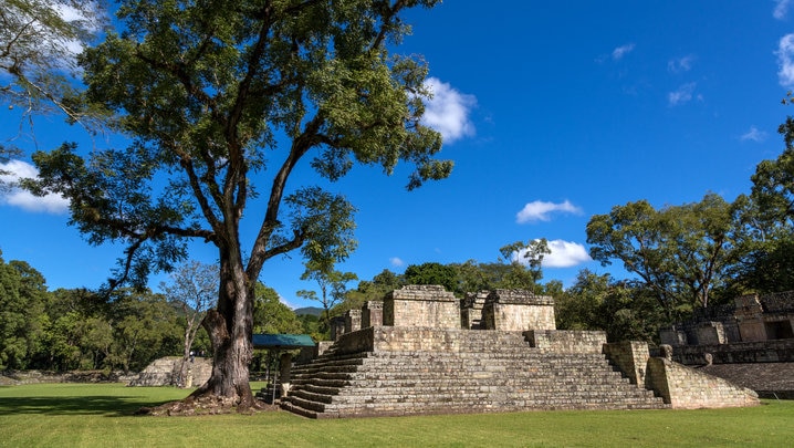 中米ホンジュラスの世界遺産、繊細な彫刻が特徴のコパンのマヤ遺跡
