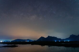 サームローイヨートで見られる美しい夜空の天の川