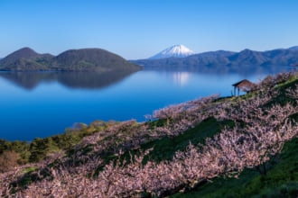洞爺湖と羊蹄山