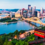 夕暮れの美しいピッツバーグ