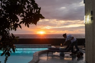 瀬戸内海に沈む夕日が美しい