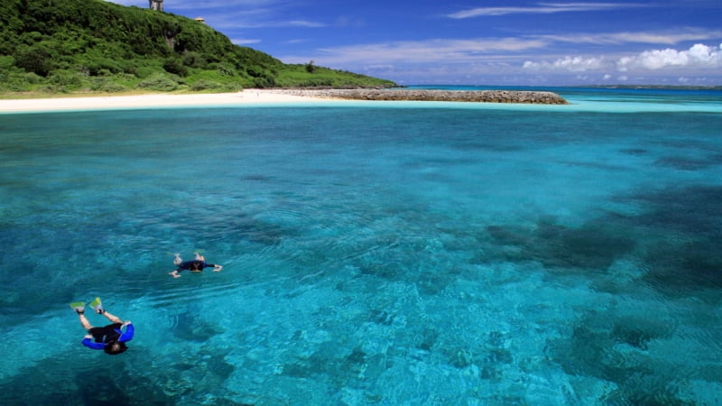 サンゴ礁に熱帯魚が戯れる宮古島でとっておきのシュノーケリングスポット！