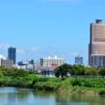 浜松市中心部、馬込川