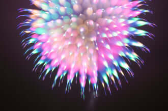 幻想的な花火が魅力的