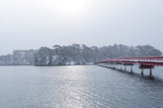 宮城県松島の福浦橋と福浦島