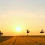 夕暮れの「メルヘンの丘」