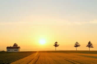 夕暮れの「メルヘンの丘」
