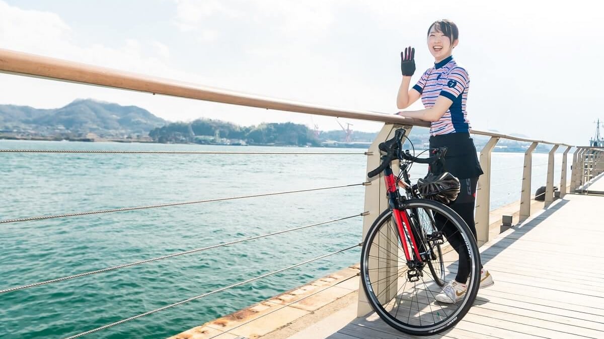 自転車 旅 女