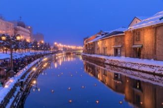 小樽運河のライトアップ