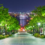 ライトアップされた八幡坂（函館）