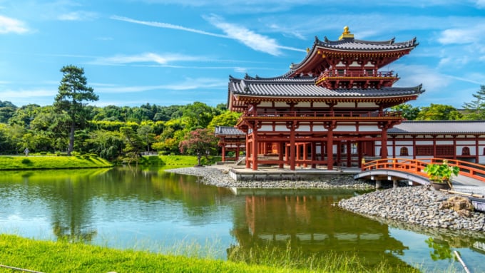 阿字池と平等院庭園