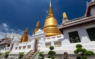 タイのバンコクにあるワット・ボウォーンニウェートの外観