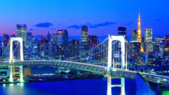 レインボーブリッジの夜景（東京）