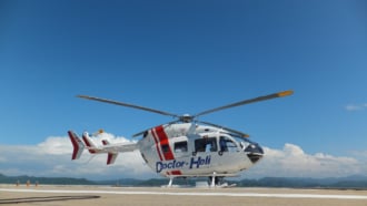 ドクターヘリBK-117の展示も