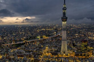 東京の夜景も一望