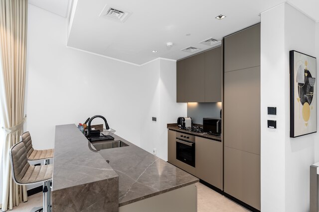 Waves - 印象的な 1BR アパートメント ブルジ・ハリファ近く