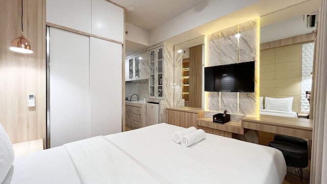 モダン アンド ナイス スタジオ アット デルフト チプトラ マカッサル  アパートメント