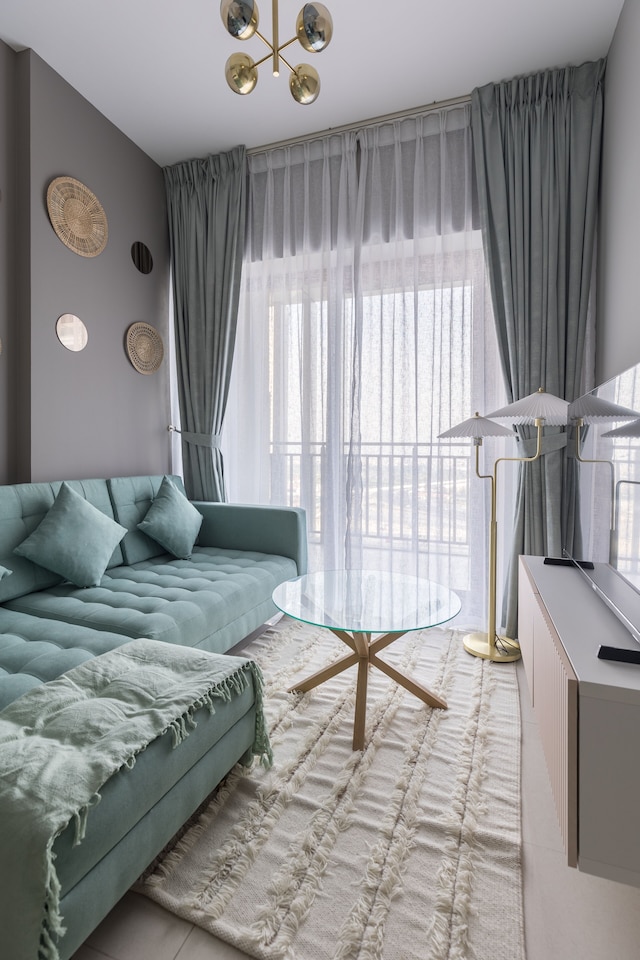 静かな1BRリバービュー