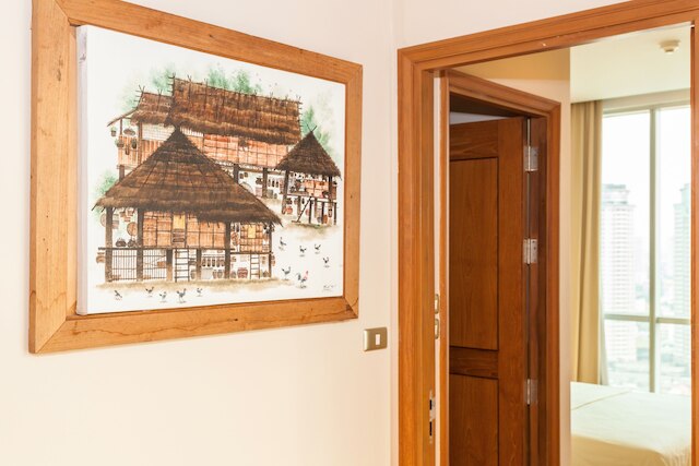 サービス付き2ベッドルームのスカイビラ、ビュー付き