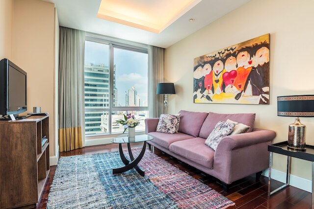 サービス付き2ベッドルームの景色の良いスカイヴィラ