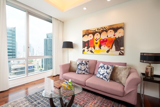 サービス付き2ベッドルームの景色の良いスカイヴィラ