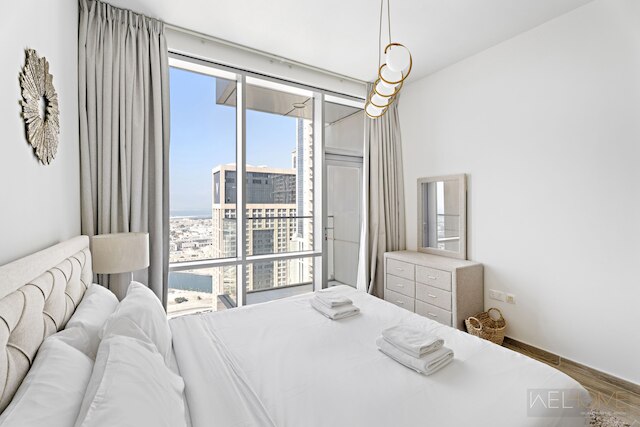 ウェルホーム - コージー1BR アパート. アル・ハブトール・シティ部分海景