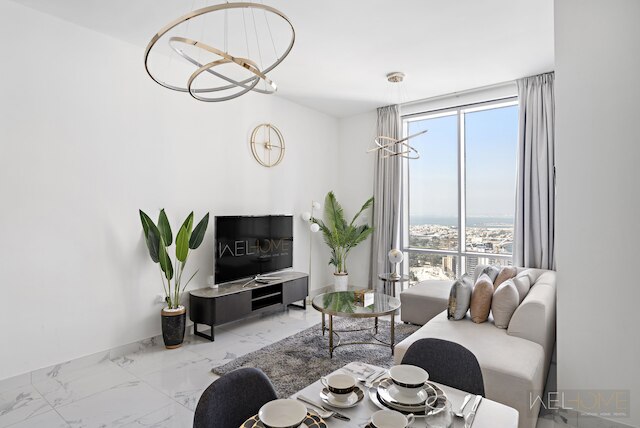 ウェルホーム - コージー1BR アパート. アル・ハブトール・シティ部分海景