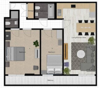 ホストアパートメンツバルチックバルコニーアパート